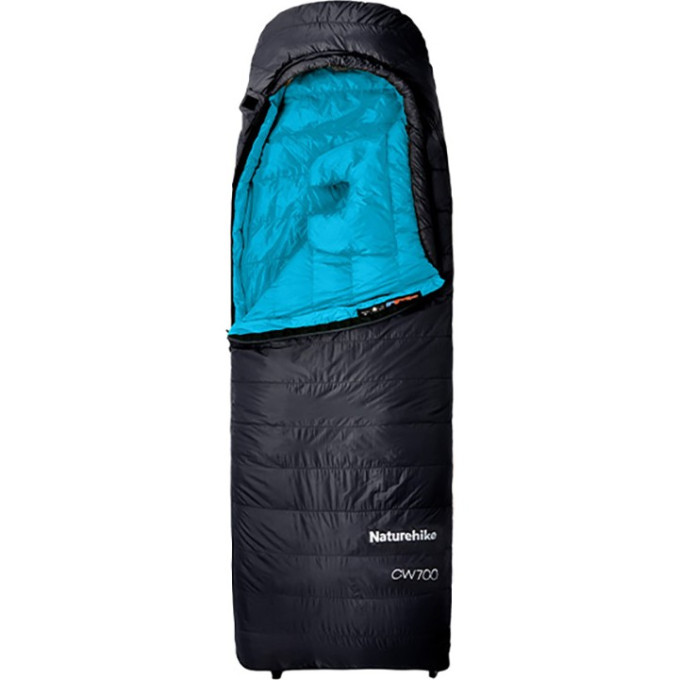 Спальный мешок NATUREHIKE CICADA WING CW700 CNK2450WS048 утиный пух черный M 6927595788387